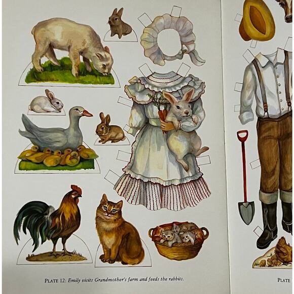 UNCUT Old Fashioned Children Full Color Paper Dolls By Evelyn Gathings 1989 - Picture 3 of 4